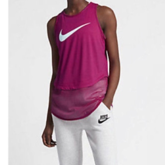 Nike Tops - Nike mesh tank top workout athletic basketball tank top pink workout gear XS​​